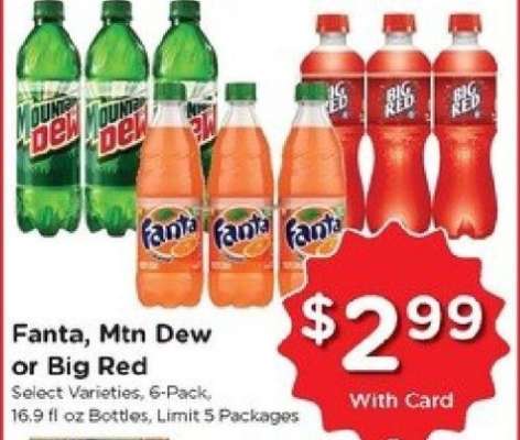 Fanta, Mtn Dew or Big Red
