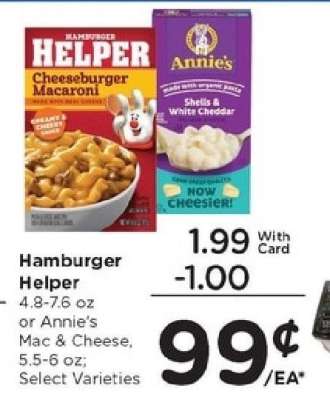 Hamburger Helper or Annie's Mac & Cheese