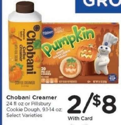 Chobani Creamer or Pillsbury Cookie Dough