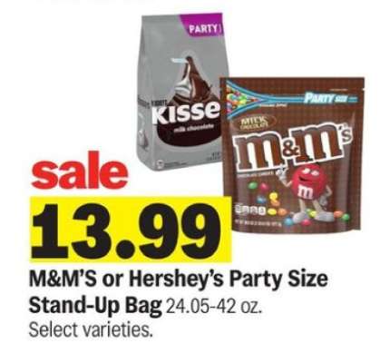 M&M'S or Hershey's Party Size Stand-Up Bag