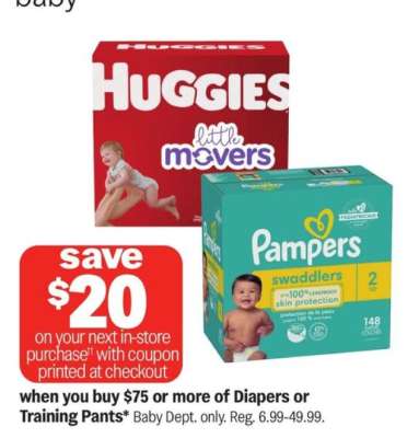 Huggies Little Movers & Pampers Swaddlers