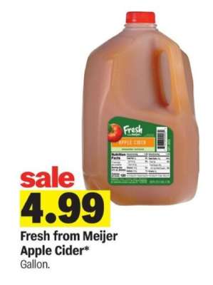 Fresh from Meijer Apple Cider*