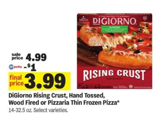 DiGiorno Rising Crust, Hand Tossed, Wood Fired or Pizzaria Thin Frozen Pizza