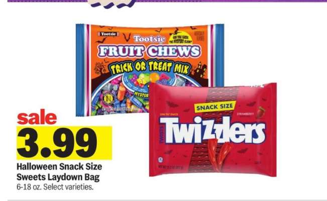 Halloween Snack Size Sweets Laydown Bag