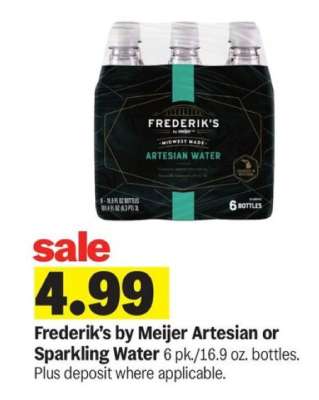 Frederik's by Meijer Artesian or Sparkling Water