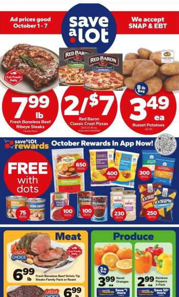 Save a Lot Flyer - 10/01/2025 - 10/07/2025.