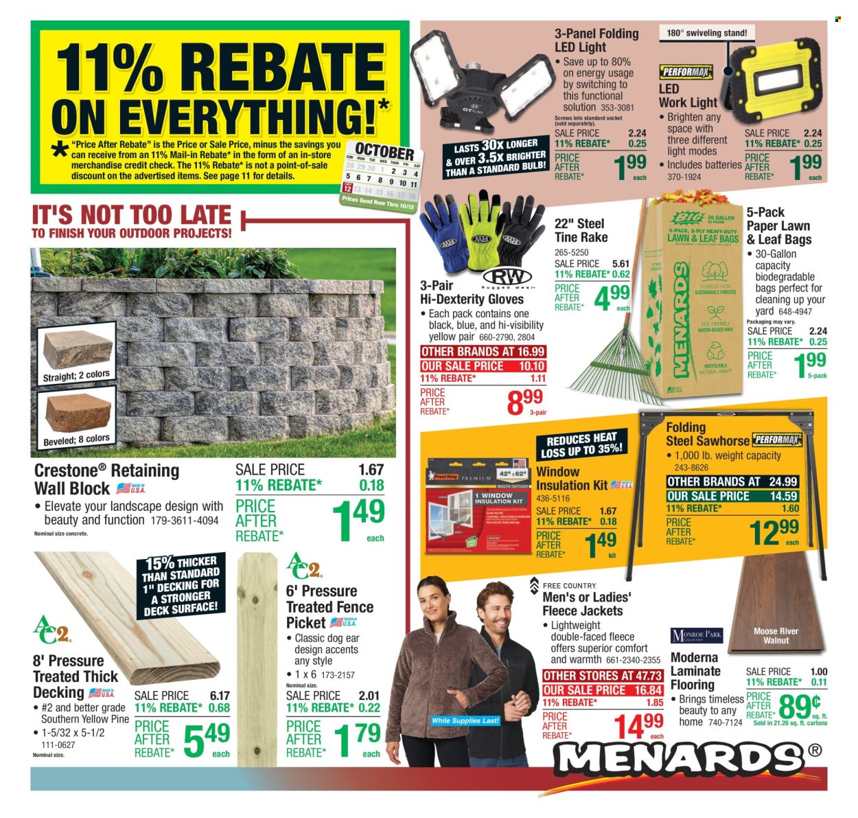 Menards ad - 10/02/2025 - 10/12/2025. Page 1