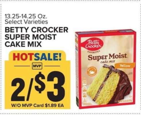 Betty Crocker Super Moist cake mix
