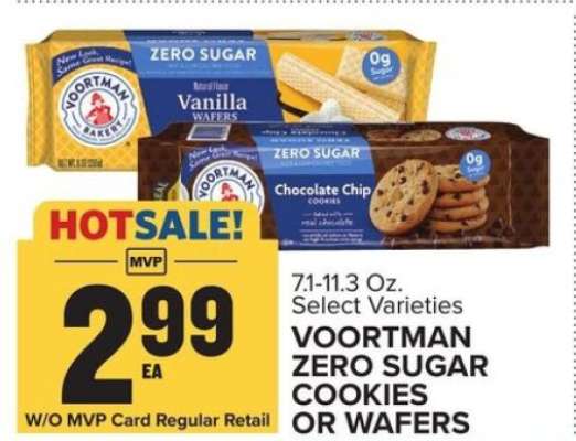 VOORTMAN ZERO SUGAR COOKIES OR WAFERS