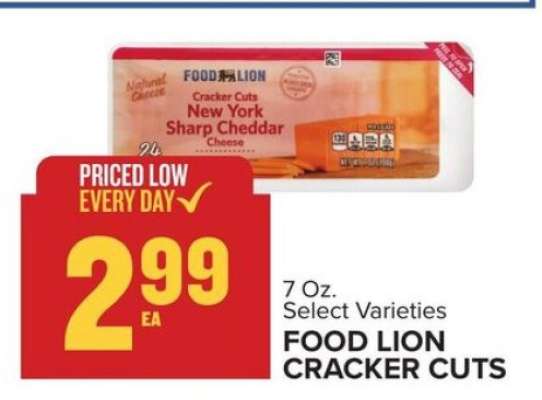FOOD LION CRACKER CUTS