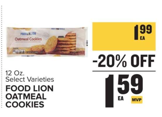 FOOD LION OATMEAL COOKIES