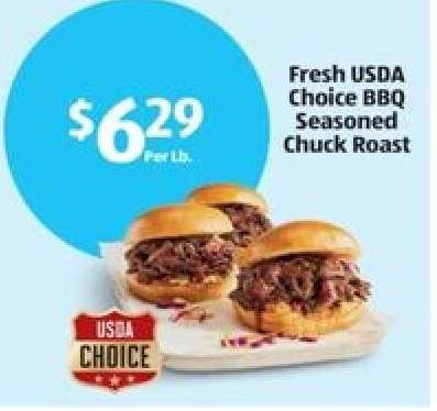 Fresh USDA Choice BBQ Seasoned Chuck Roast