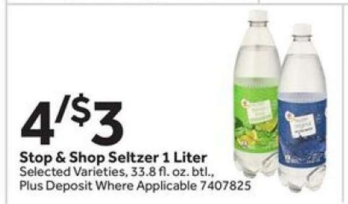 Stop & Shop Seltzer 1 Liter