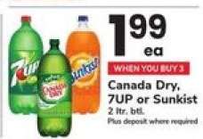 Canada Dry, 7UP or Sunkist