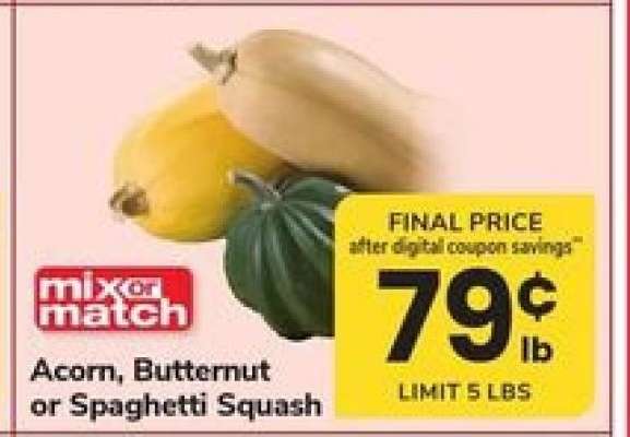Acorn, Butternut or Spaghetti Squash