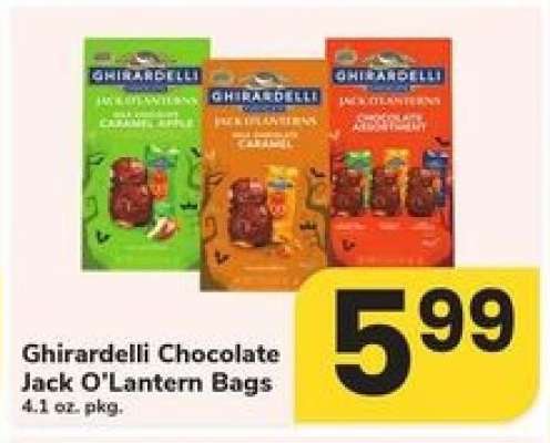 Ghirardelli Chocolate Jack O'Lantern Bags