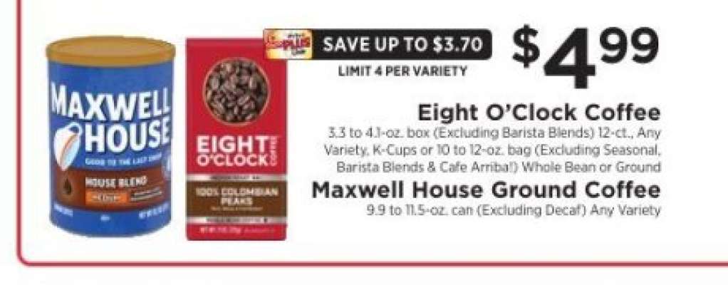 Eight O'Clock Coffee, Maxwell House Ground Coffee