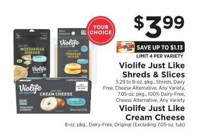 Violife Just Like Shreds & Slices / Violife Just Like Cream Cheese