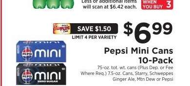 Pepsi Mini Cans 10-Pack