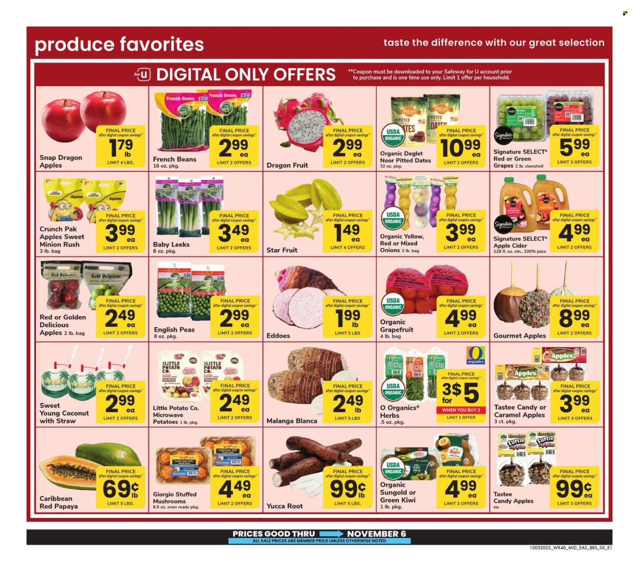 Safeway ad - 10/03/2025 - 11/06/2025. Page 5