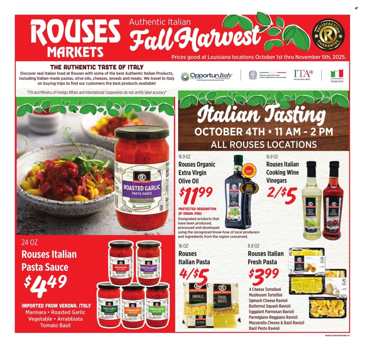 Rouses Markets ad - 10/01/2025 - 11/05/2025. Page 1