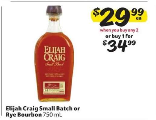 Elijah Craig Small Batch or Rye Bourbon