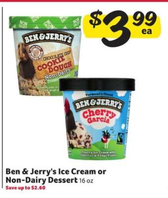 Ben & Jerry's Ice Cream or Non-Dairy Dessert