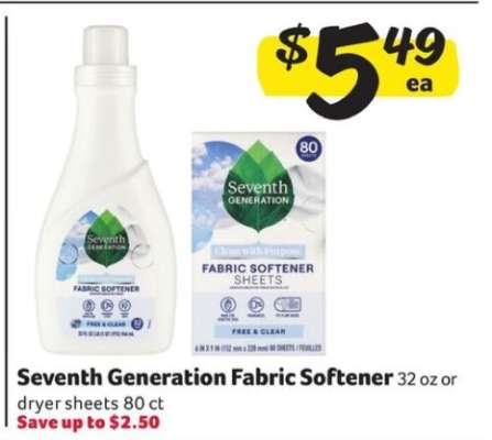 Seventh Generation Fabric Softener