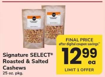 Signature SELECT Roasted & Salted Cashews