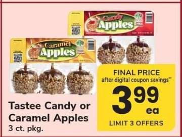 Tastee Candy or Caramel Apples
