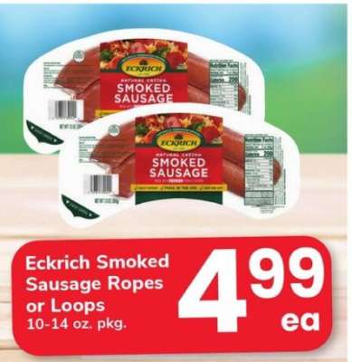 Eckrich Smoked Sausage Ropes or Loops