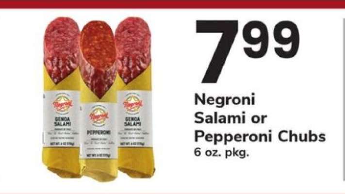 Negroni Salami or Pepperoni Chubs