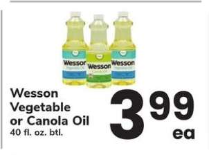 Wesson Vegetable or Canola Oil