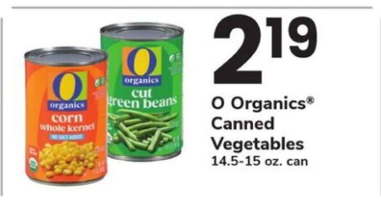 O Organics Canned Vegetables