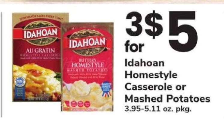 Idahoan Homestyle Casserole or Mashed Potatoes