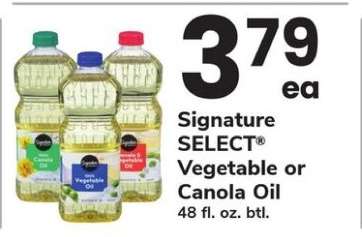 Signature Select Vegetable or Canola Oil