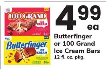 Butterfinger or 100 Grand Ice Cream Bars