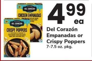 Del Corazón Empanadas or Crispy Poppers