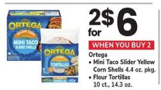 Ortega Mini Taco Slider Yellow Corn Shells & Flour Tortillas