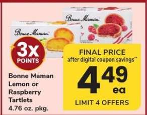 Bonne Maman Lemon or Raspberry Tartlets