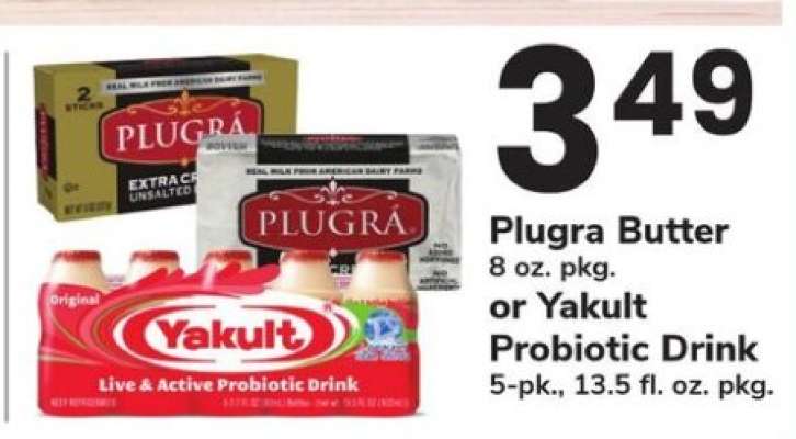Plugra Butter or Yakult Probiotic Drink