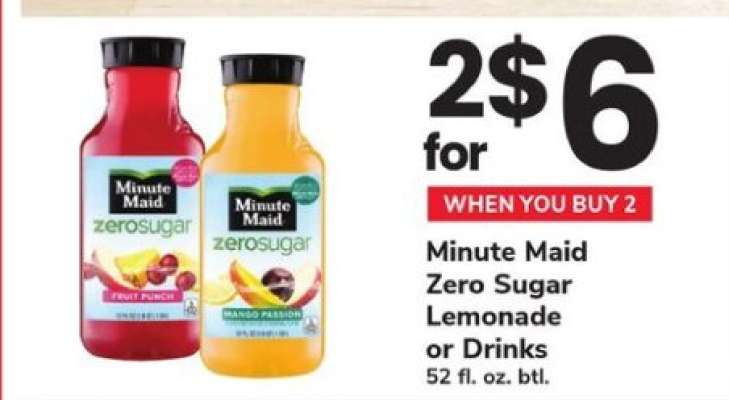 Minute Maid Zero Sugar Lemonade or Drinks