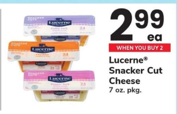 Lucerne Snacker Cut Cheese