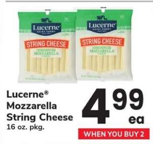 Lucerne Mozzarella String Cheese