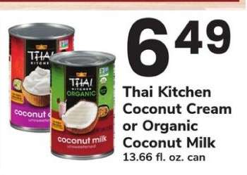 Thai Kitchen Coconut Cream or Organic Coconut Milk