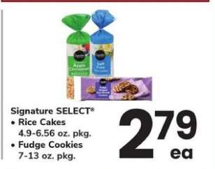 Signature SELECT Rice Cakes and Fudge Cookies