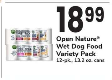 Open Nature Wet Dog Food Variety Pack
