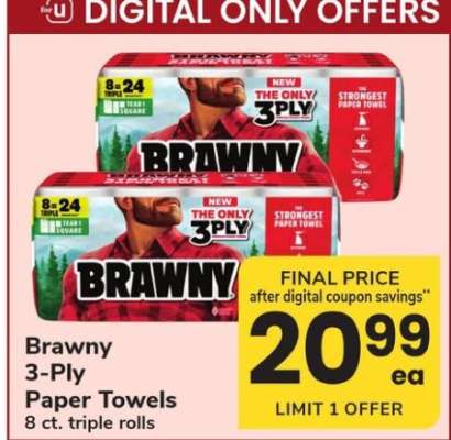 Brawny 3 Ply Paper Towels