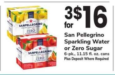San Pellegrino Sparkling Water or Zero Sugar