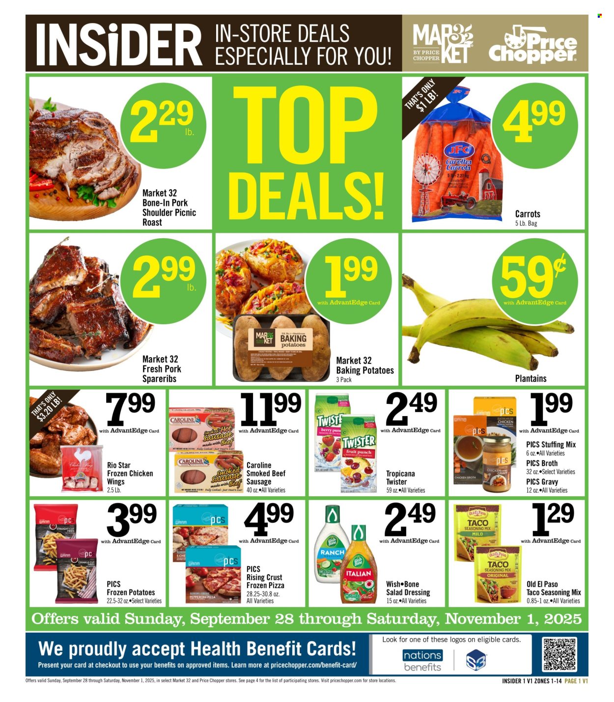 Price Chopper ad - 09/28/2025 - 11/01/2025. Page 1